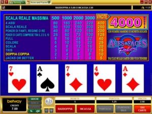 il videopoker di Betway